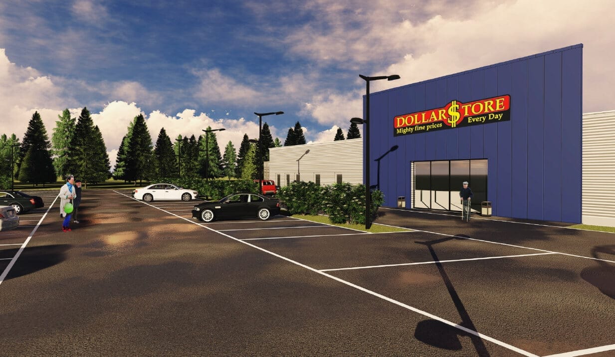 dollar store industribyggnad