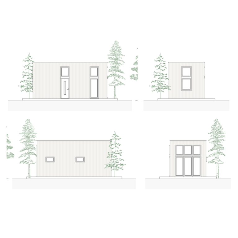 ella attefallshus ritning a2 fasader 1