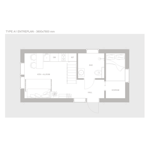 Märta 7 marta attefallshus ritning a1 plan 1