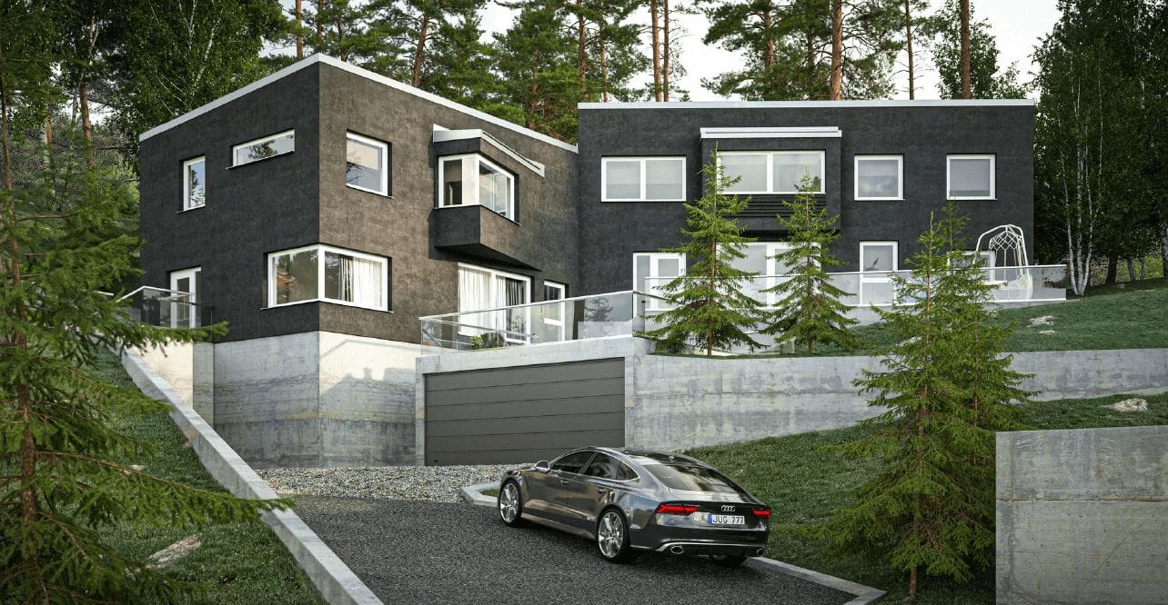 Parhus - Haninge 1 Nybyggnad parhus - Haninge