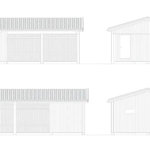 Albert 5 Carport Albert fasadritning