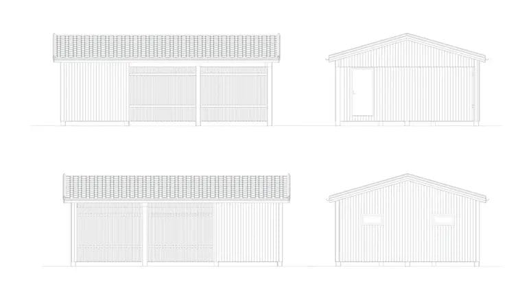 Carport Albert fasadritning