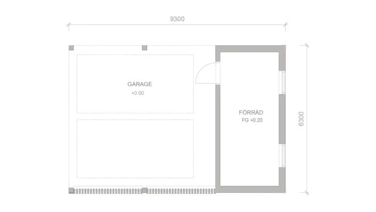 Carport Albert planritning