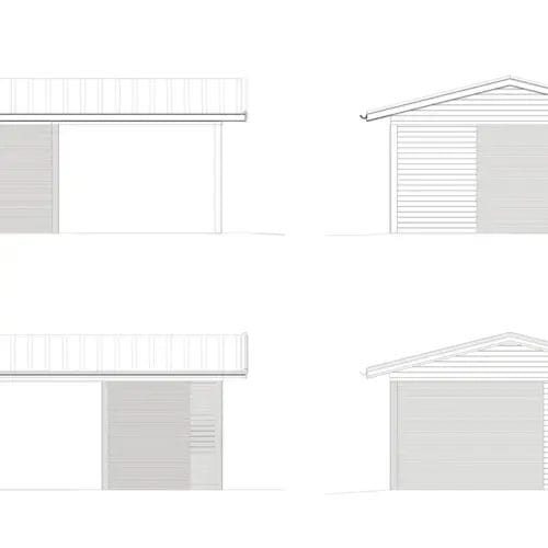 Carport Gustav fasadritning