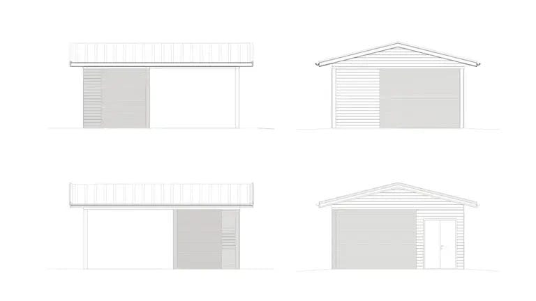 Carport Gustav fasadritning