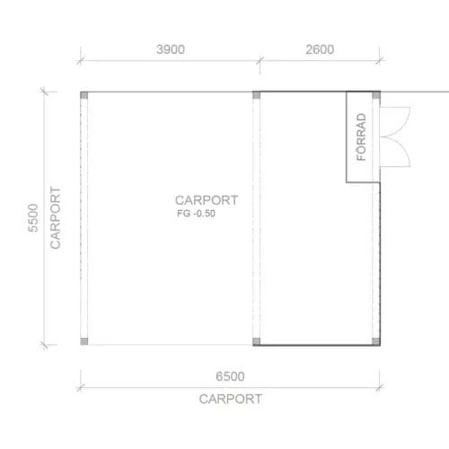 Carport Gustav planritning