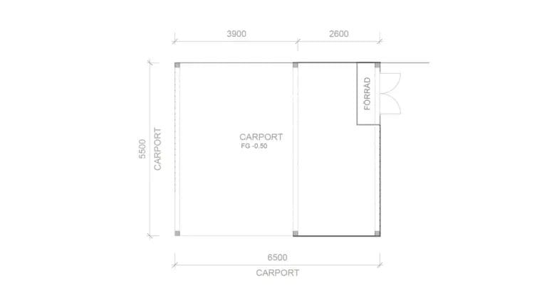 Carport Gustav planritning