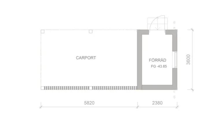 Carport Karl planritning