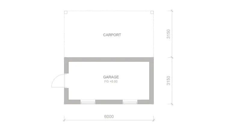 Carport Wilhelm planritning