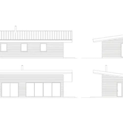 Fritidshus Edvard fasadritning