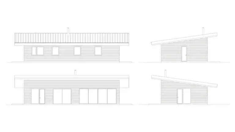 Fritidshus Edvard fasadritning