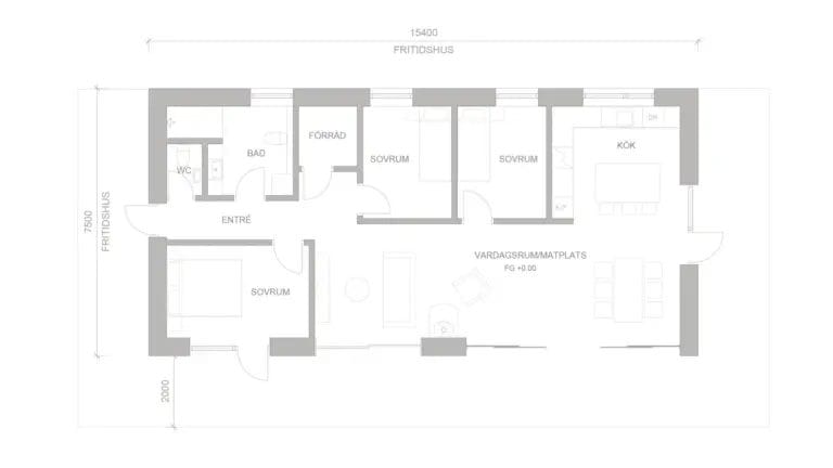 Fritidshus Edvard planritning
