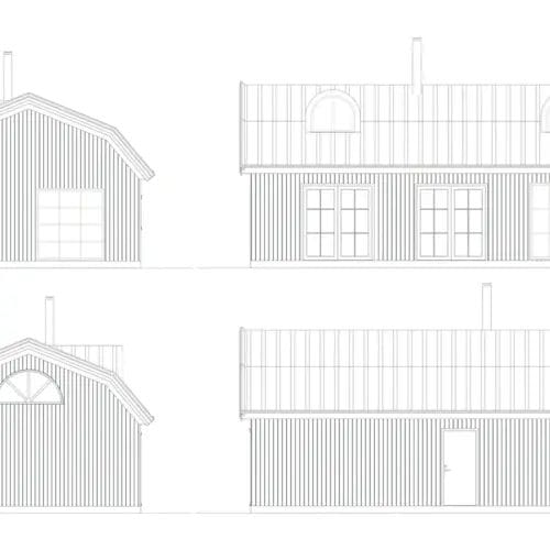 Hugo 7 Fritidshus Hugo fasadritning