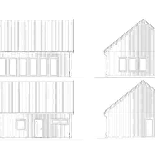 Sven 5 Fritidshus Sven fasadritning