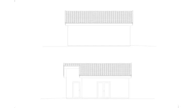 Oskar 3 Garage Oskar fasadritning