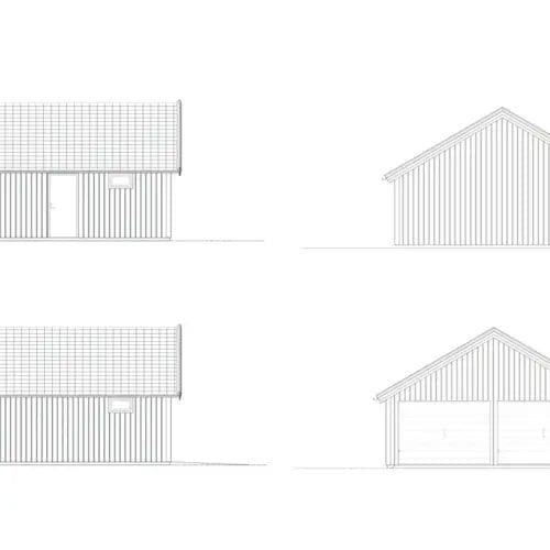 Garage Viktor 5 Garage Viktor fasadritning