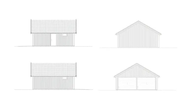 Garage Viktor fasadritning