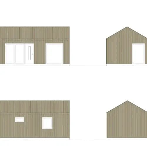 Vera 7 attefallshus vera fasadritning