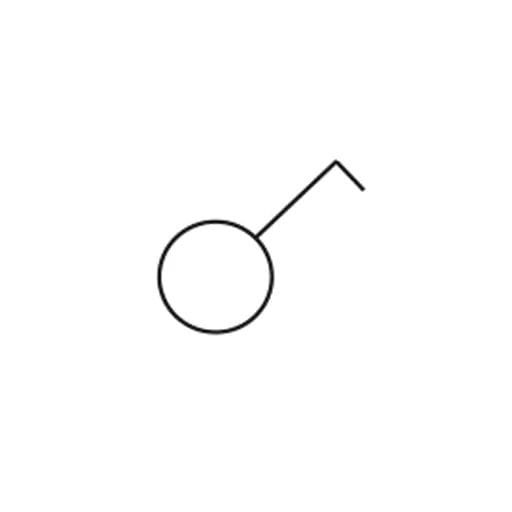 enpolig stromstallare symbol